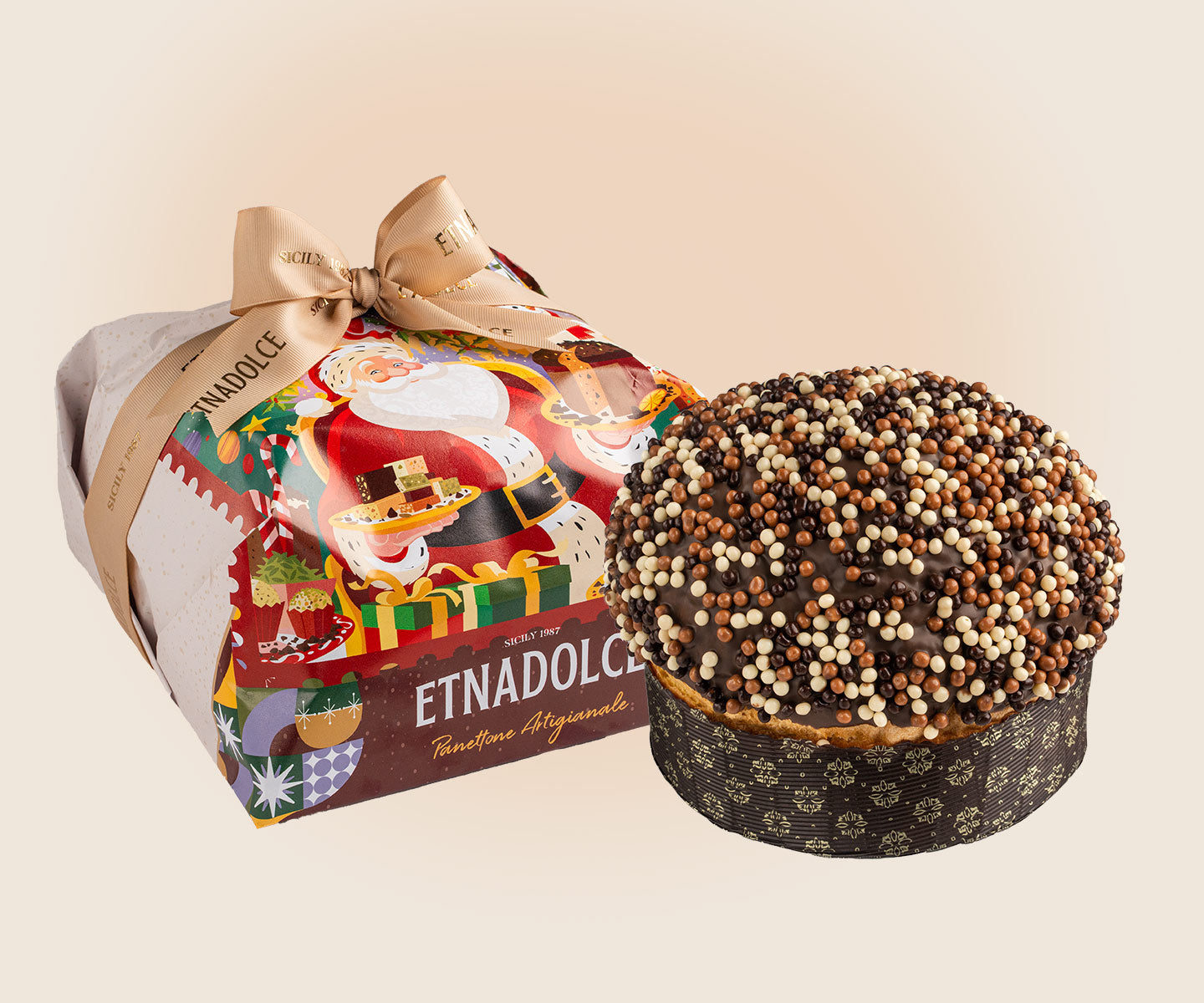 Panettone Vulcano Trilogy – Incarto 1kg Babbo Natale