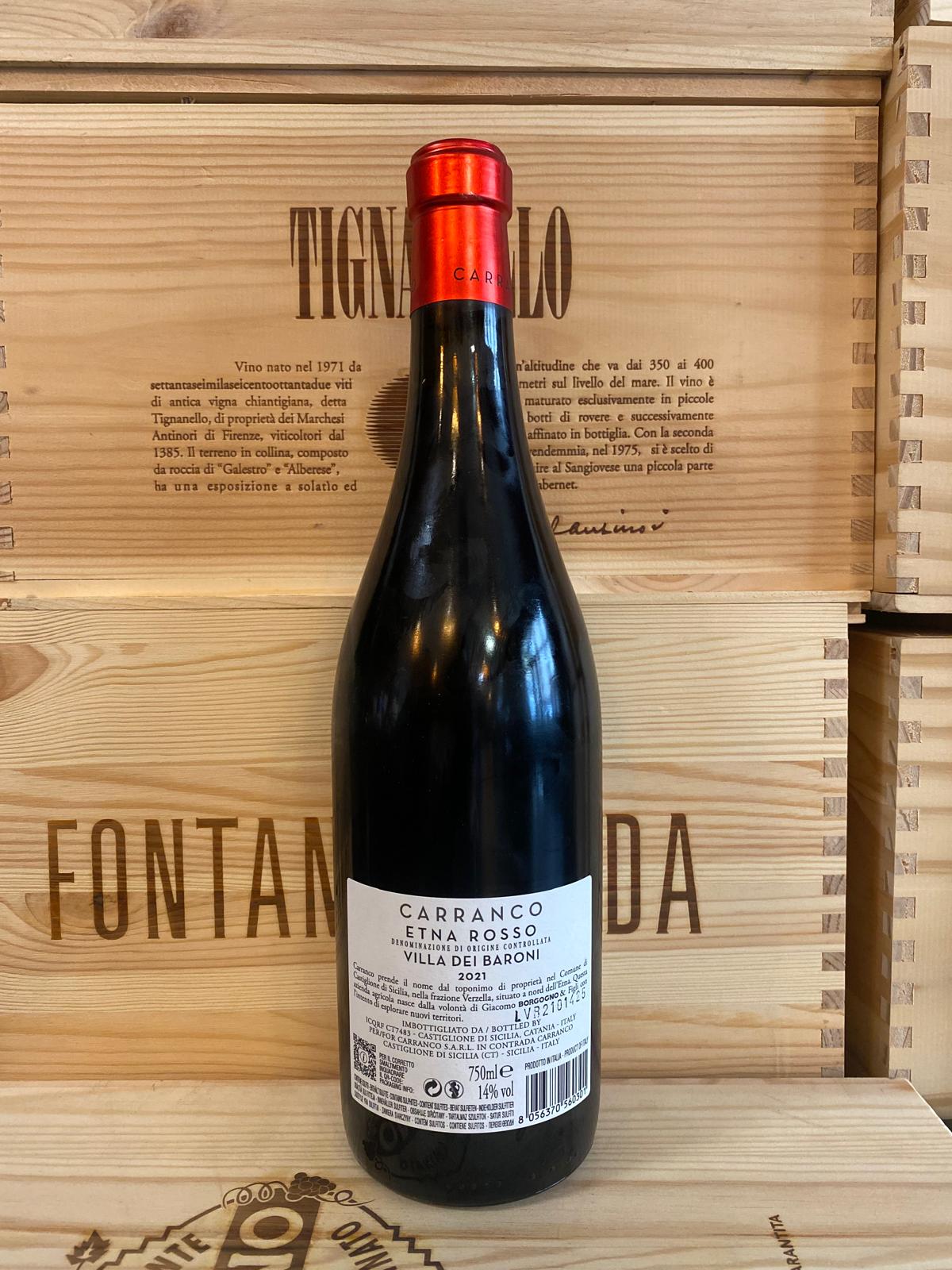 Etna rosso villa dei baroni