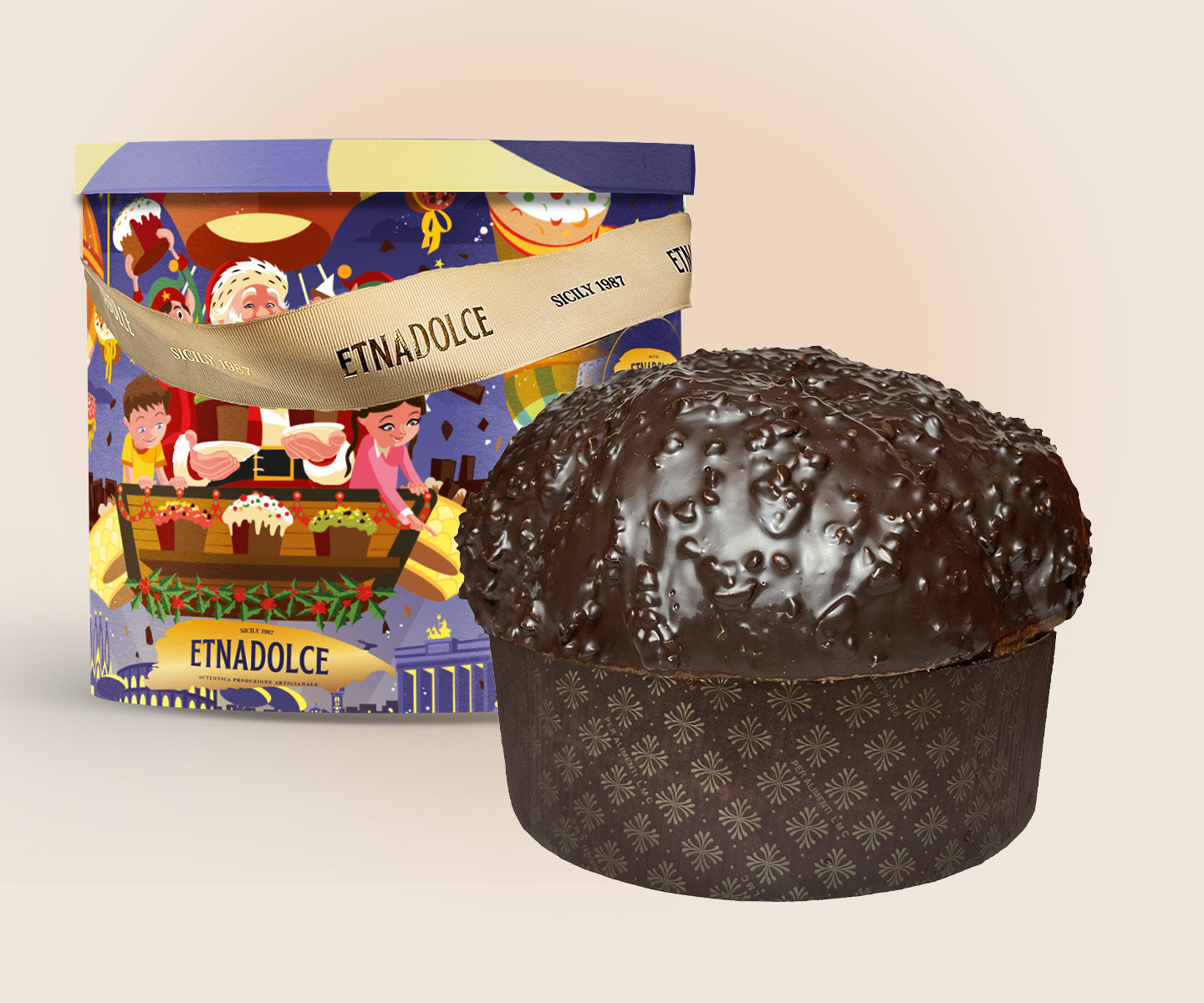 Panettone Vulcano Nocciolato Rocher kg 1 – in latta
