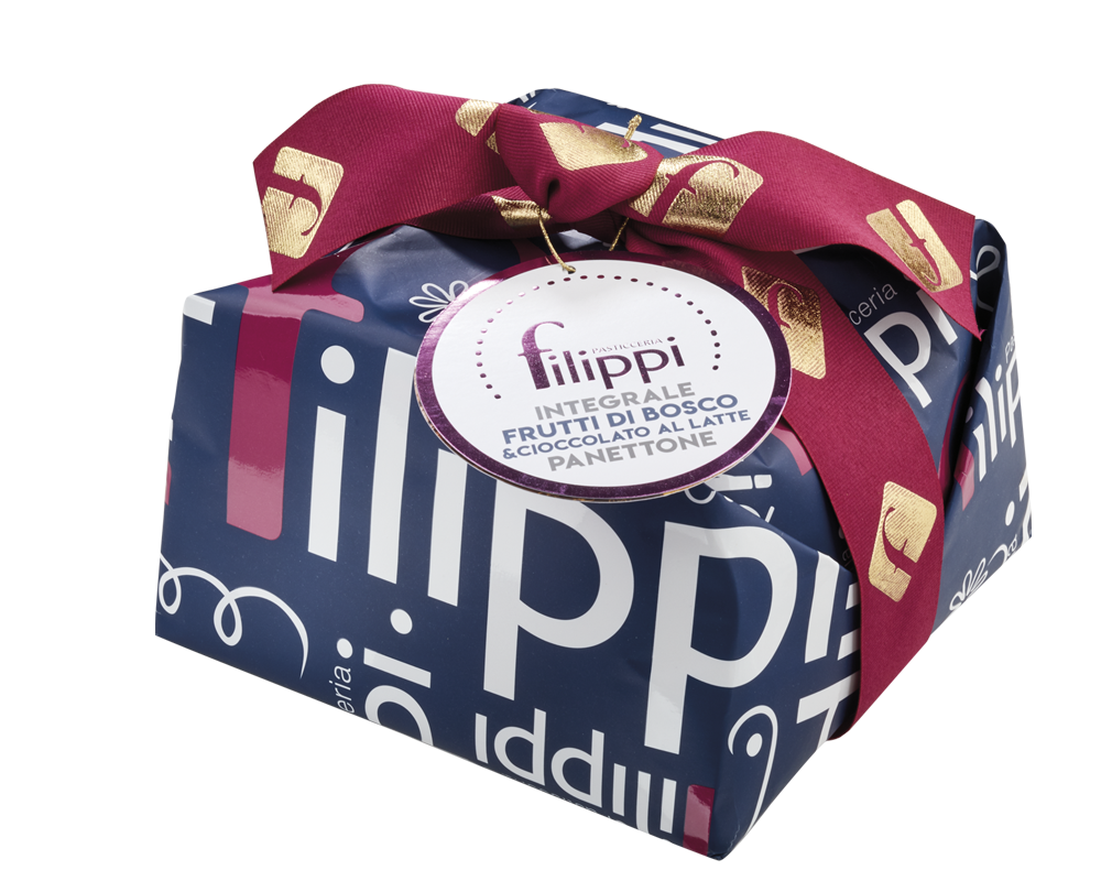 PANETTONE INTEGRALE CON FRUTTI DI BOSCO E CIOCCOLATO AL LATTE 1kg