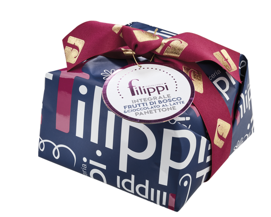 PANETTONE INTEGRALE CON FRUTTI DI BOSCO E CIOCCOLATO AL LATTE 1kg