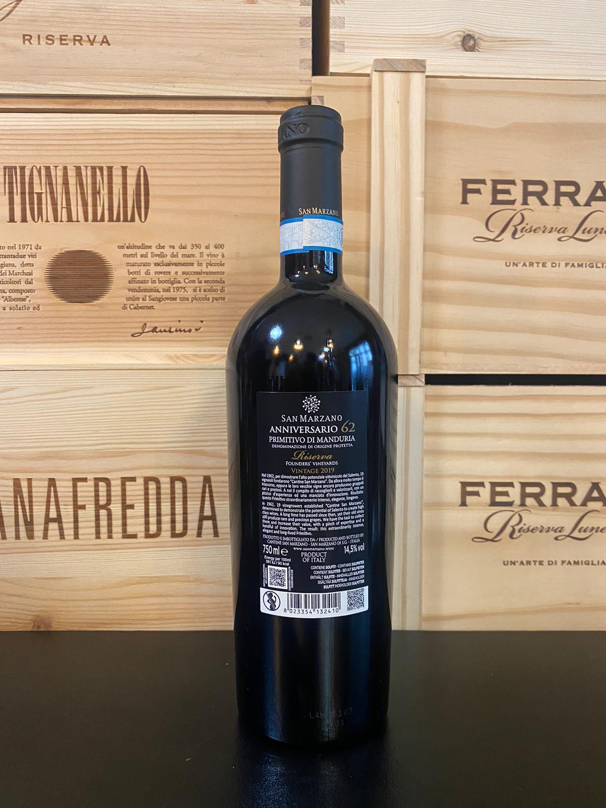 Anniversario 62 primitivo di manduria